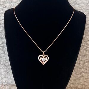 Italy Made 925s Rose Gold Birthstone Charm Necklace